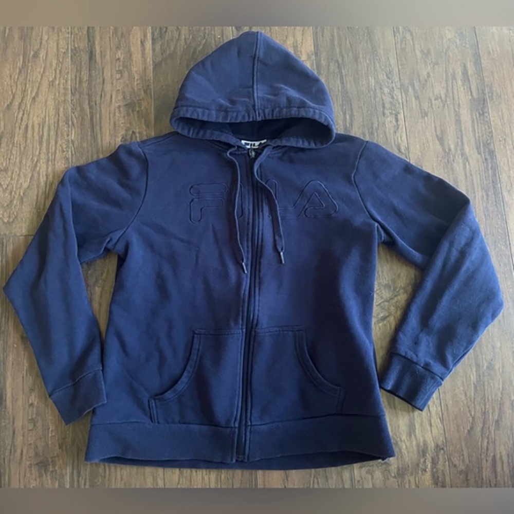 Fila Navy Zip-Up Hoodie
